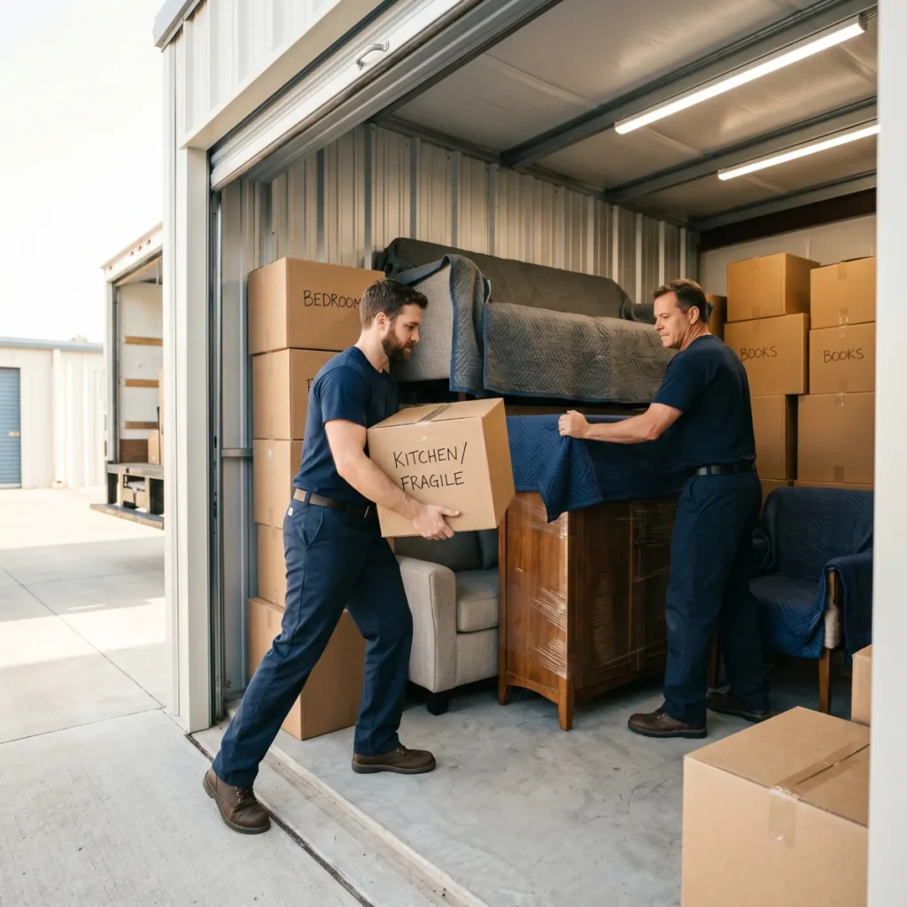 MoveOn movers handling storage loading in Kelowna and the Okanagan