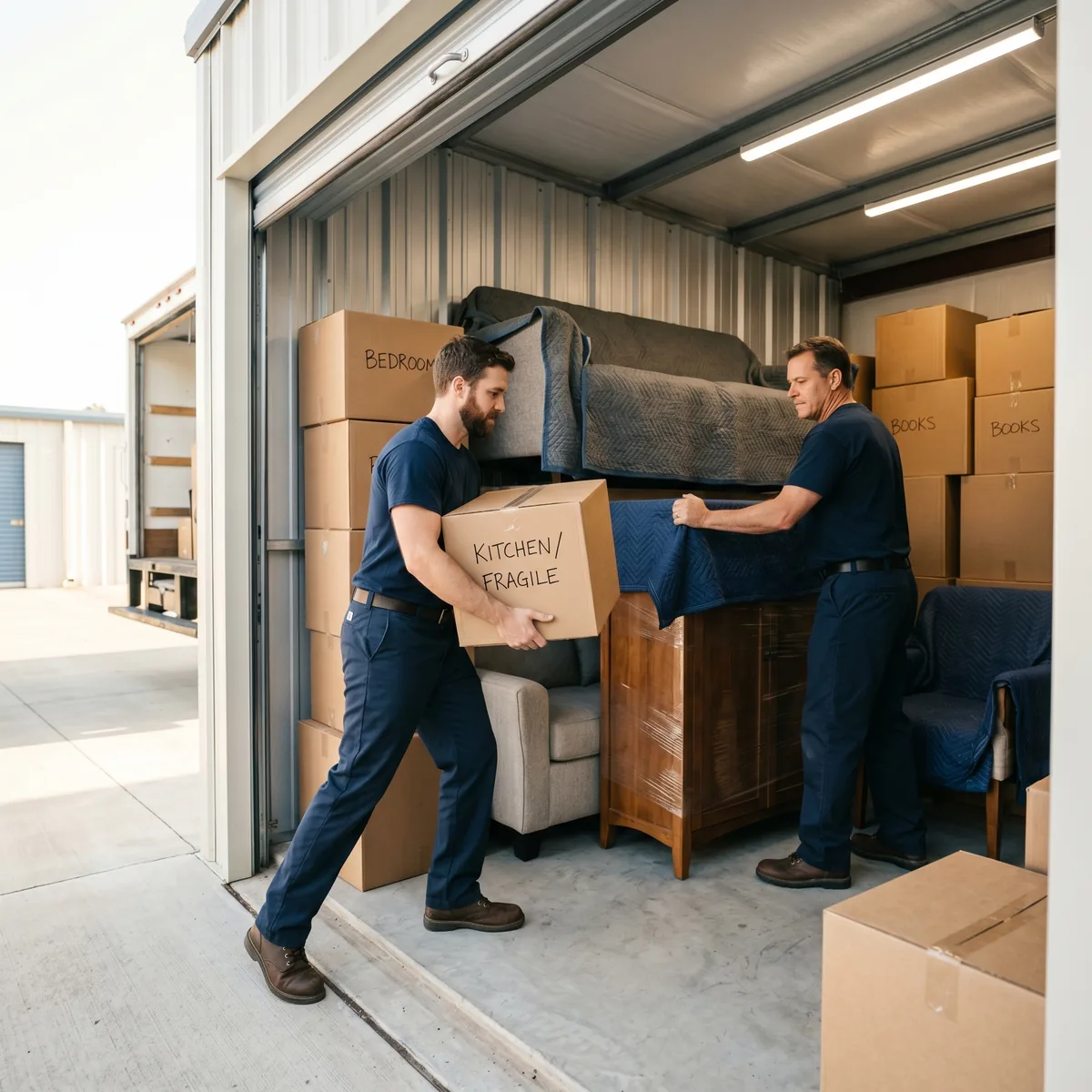 MoveOn movers handling storage loading in Kelowna and the Okanagan